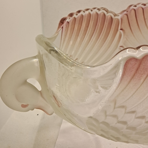 Vintage Mikasa Walther Crystal Bowl Swan Handle - Picture 2 of 7